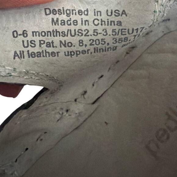 Pediped Originals Martin sandals in navy and green size 0-6 months new - Picture 6 of 7